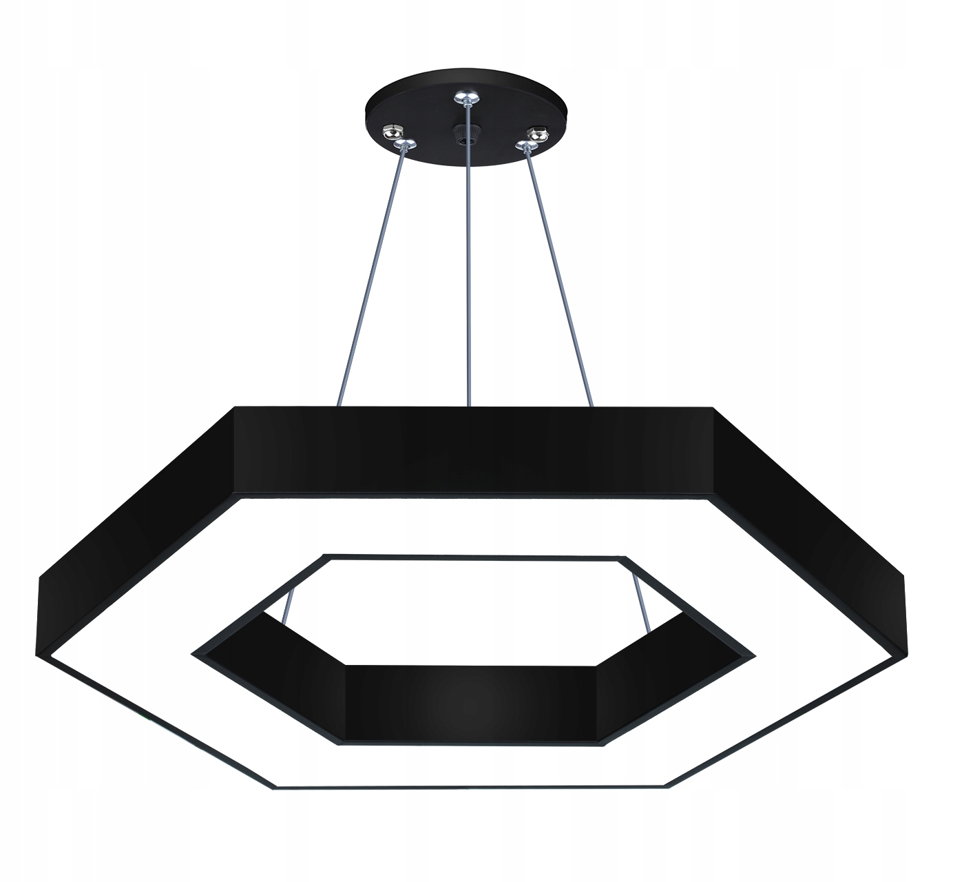 Lampa sufitowa wisząca żyrandol LED 60 cm Hexagon – Nowoczesne oświetlenie do każdego wnętrza