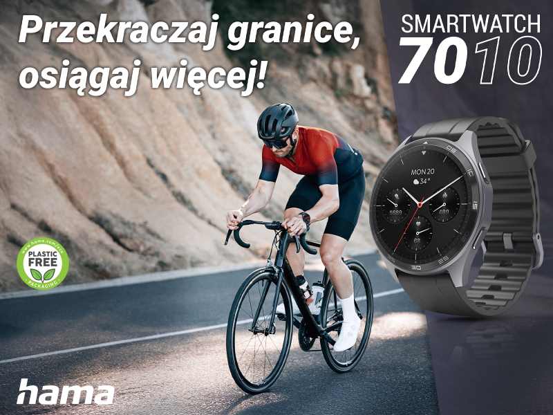 Wyraźny wyświetlacz AMOLED w smartwatchu Hama 7010