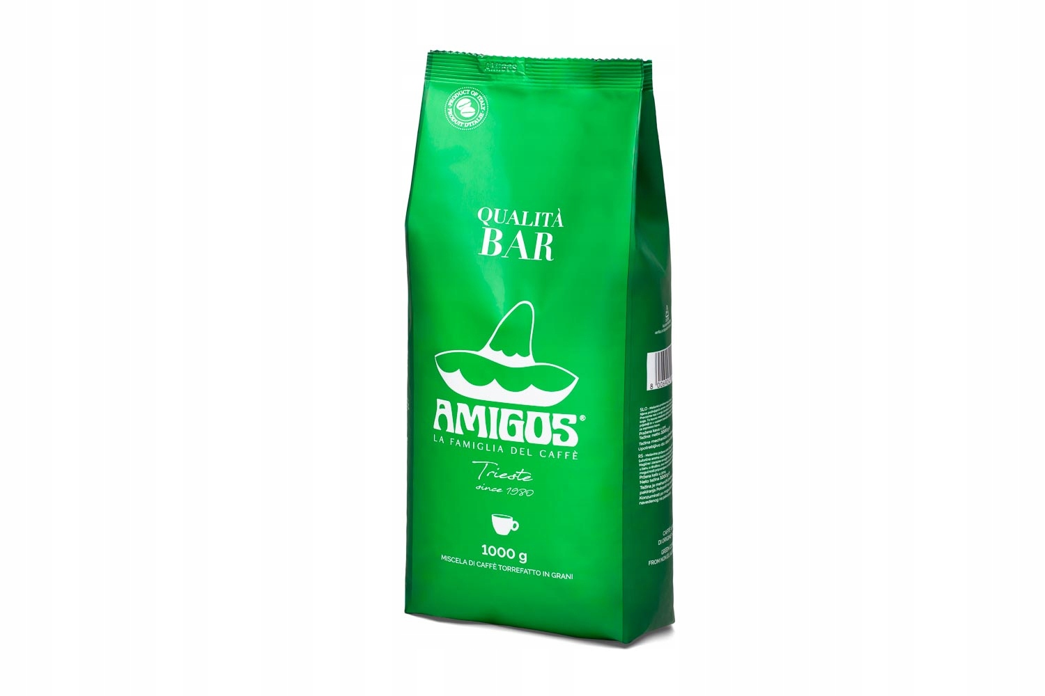 Amigos Jakość Zielony Bar 1 kg* – Doskonała kawa ziarnista dla każdego