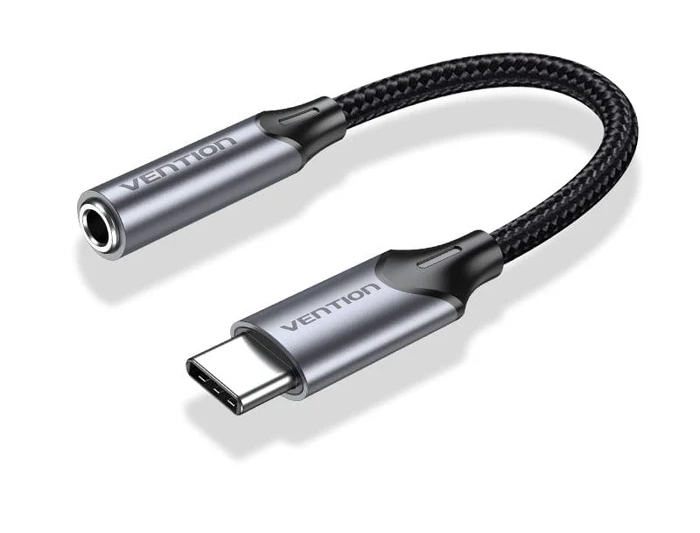 Adapter Vention BGMHF USB-C M do 3.5mm Jack 1M (szary) – Doskonałe rozwiązanie audio