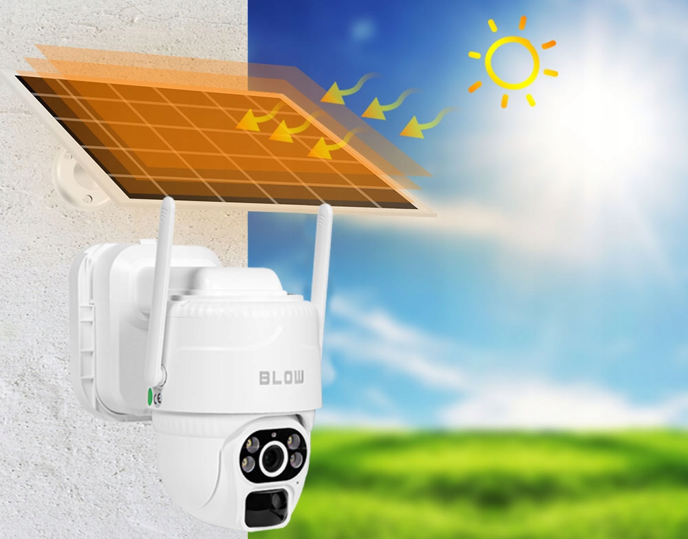 Obrotowa głowica 355° w poziomie i 90° w pionie