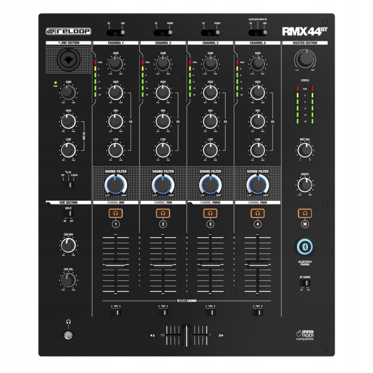 Cechy i możliwości miksera Reloop RMX-44 BT