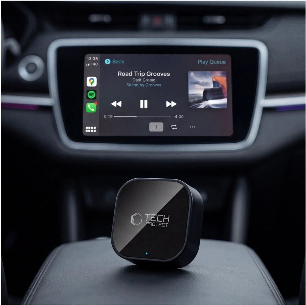Adapter TECH-PROTECT ULTRABOOST CA01 – Bezprzewodowe połączenie z Apple CarPlay i Android Auto