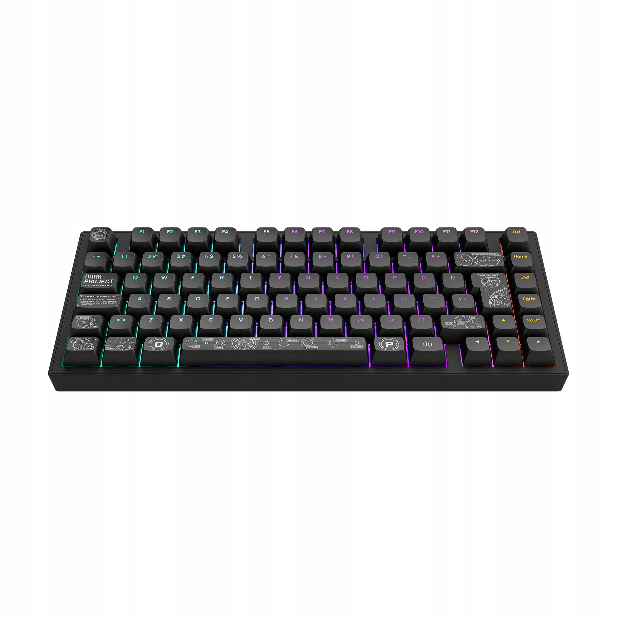 DARK PROJECT ALU81A Terra Nova Black – Bezprzewodowa klawiatura mechaniczna