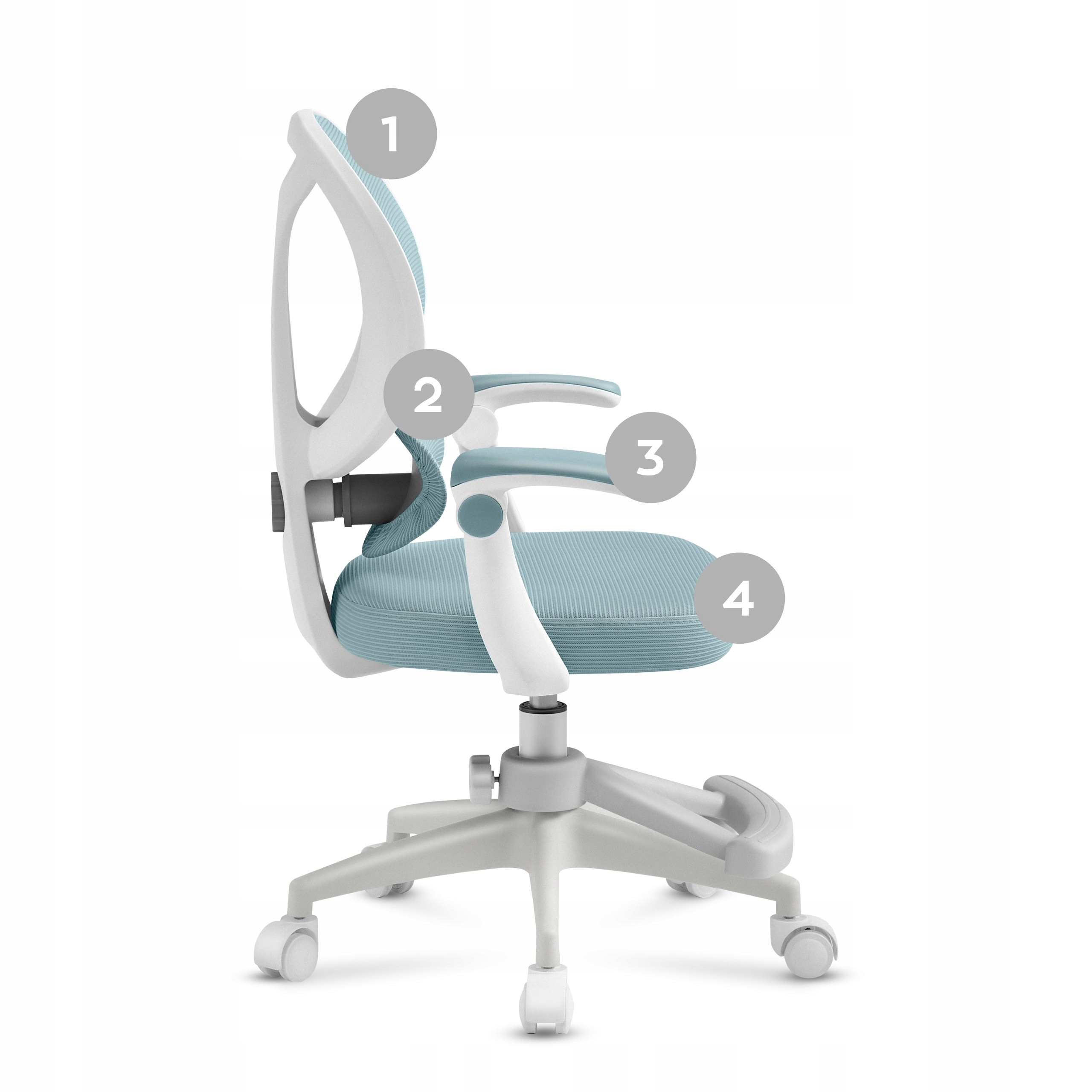 Odchylane podłokietniki dla większej swobody ruchów