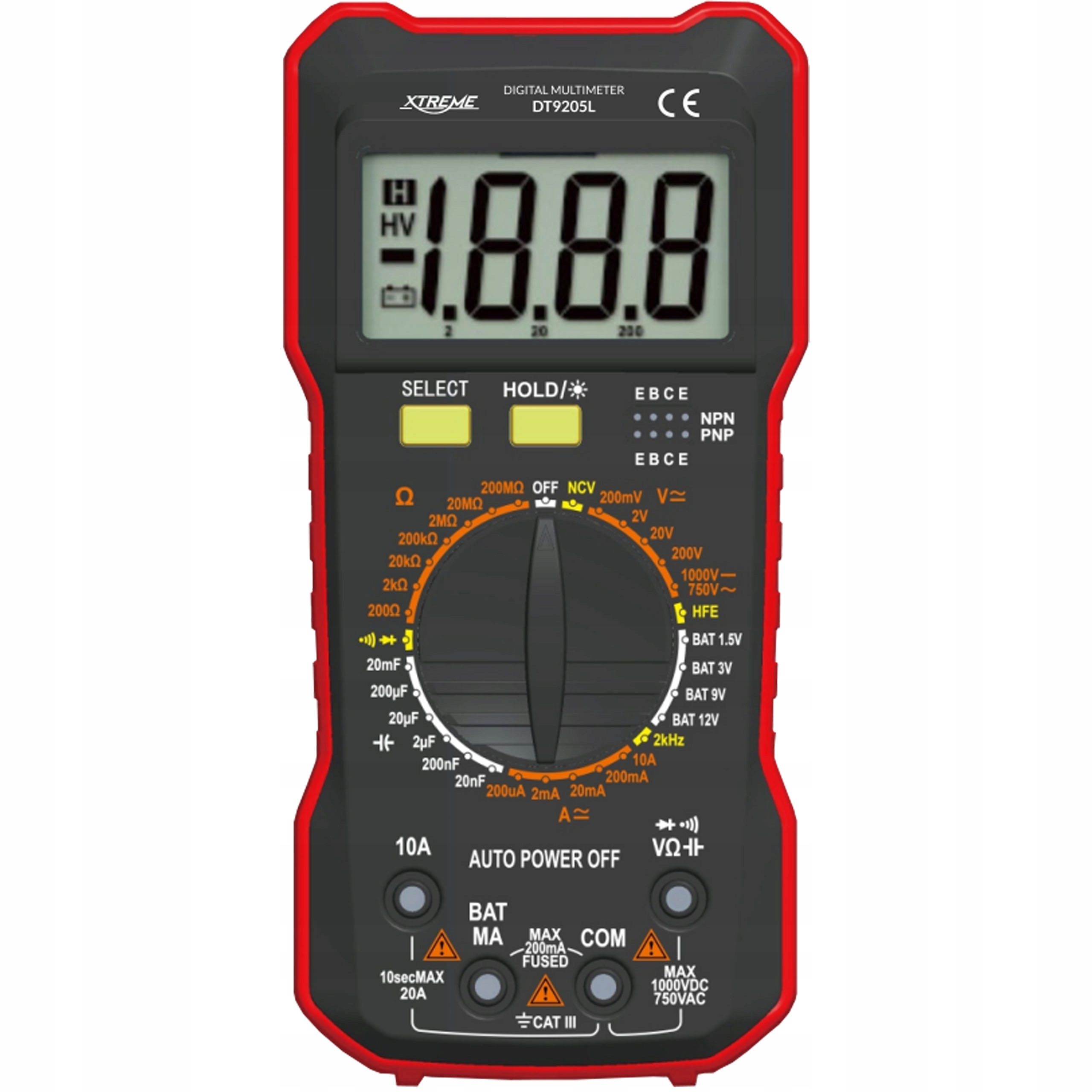 Miernik cyfrowy DT9205L XTREME – Twój niezawodny tester prądu i napięcia