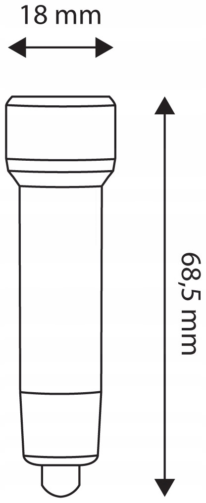 Kompaktowe wymiary – Idealna do noszenia na breloku (6,85 cm)