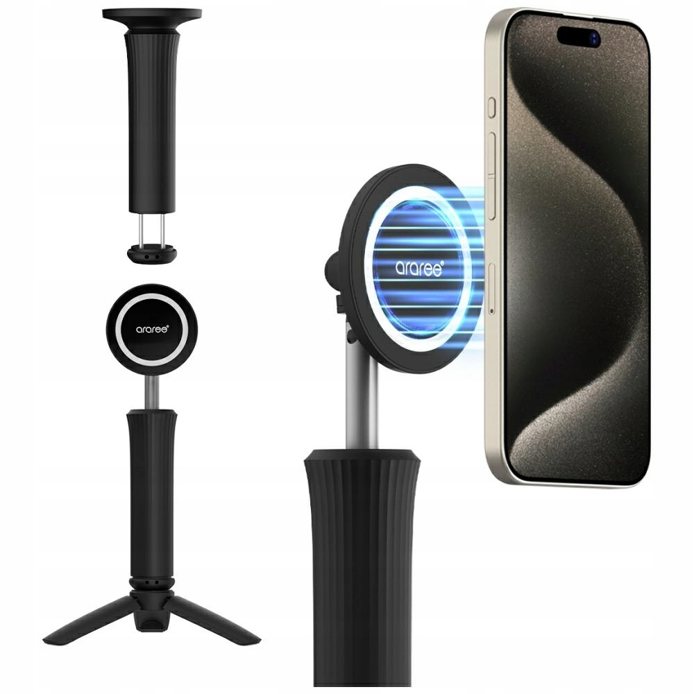 Selfie Stick Araree Magfie Pod Lite Tripod MagSafe czarny – Twój idealny towarzysz do zdjęć i filmów