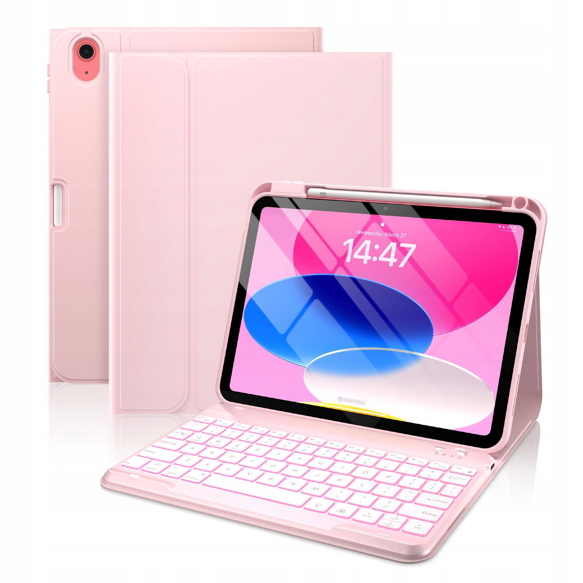 Etui z klawiaturą Bluetooth RGB Supero do Apple iPad 11 2025/2022 – Styl i funkcjonalność w jednym