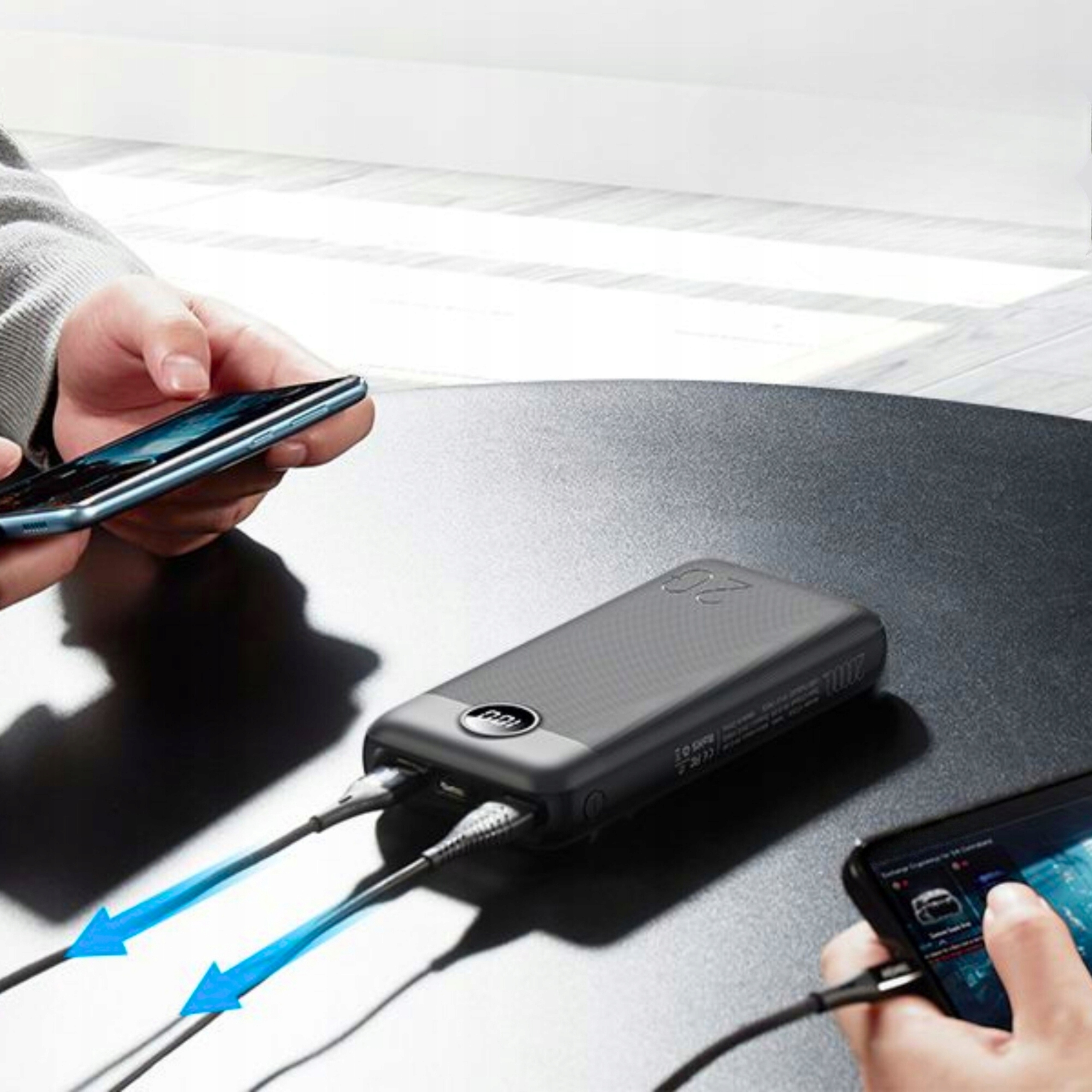 Szybki Powerbank 20000 mAh 20W QC 3.0 PD – Niezawodna moc w podróży