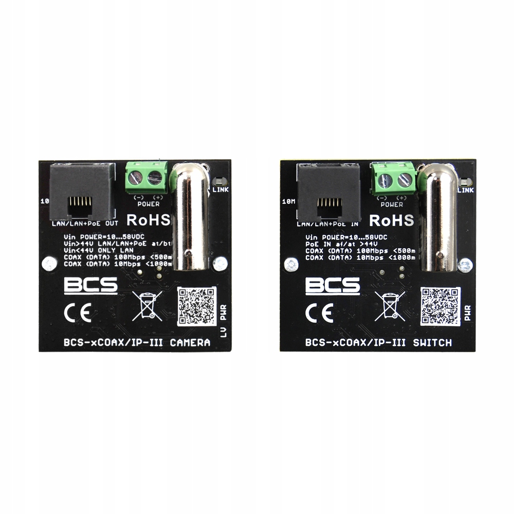 Zasilacz BCS BCS POWER BCS-XCOAX/IP-III – Wydajna transmisja Ethernet i PoE