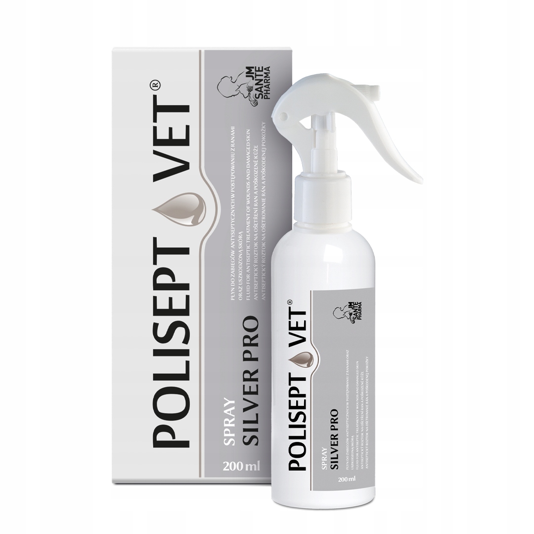 JM SANTE POLISEPT VET SPRAY PRO SILVER – Skuteczna pielęgnacja ran dla zwierząt