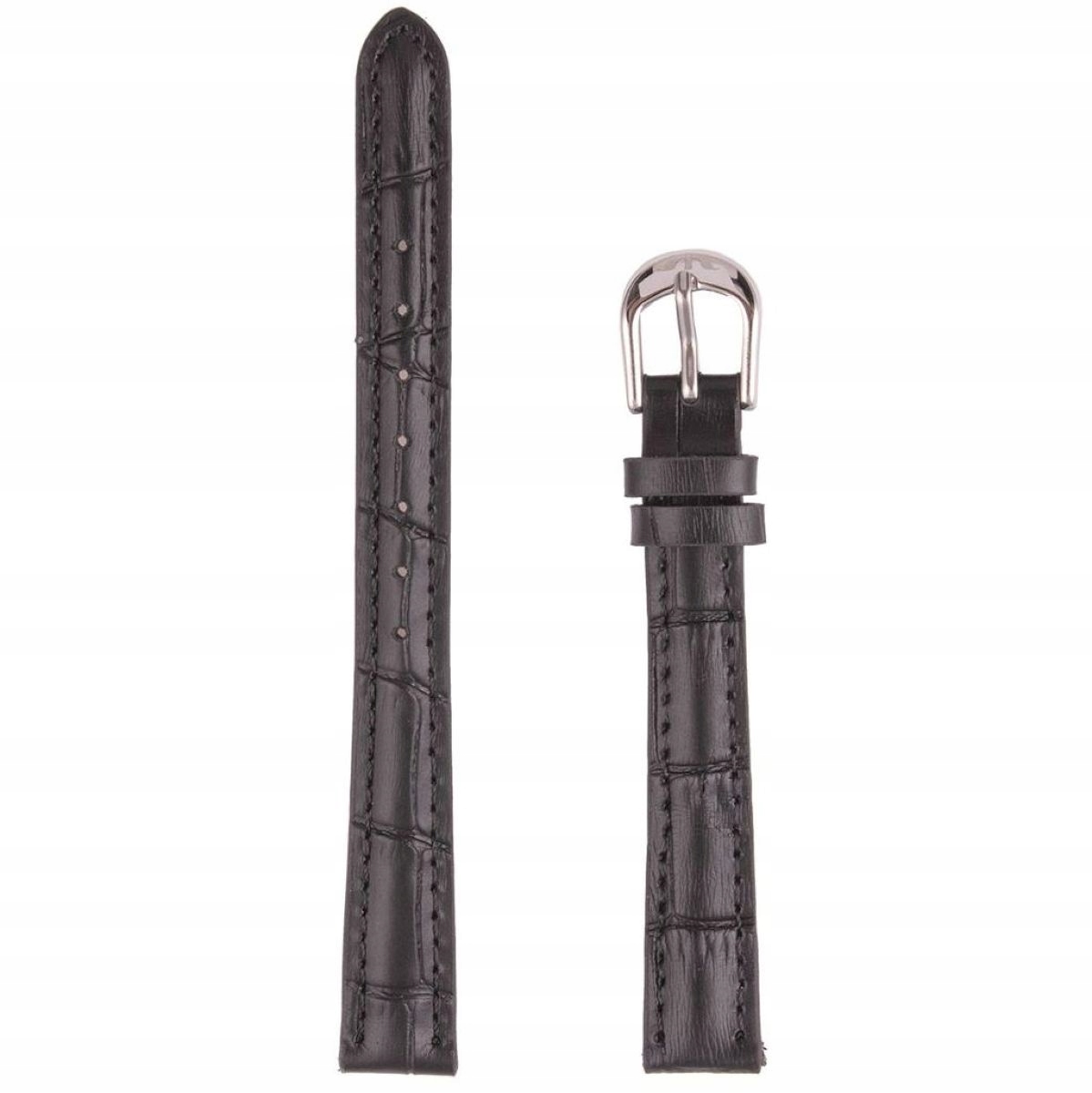 Czarny pasek skórzany do zegarka Bisset BS-101 12mm – Elegancja i styl