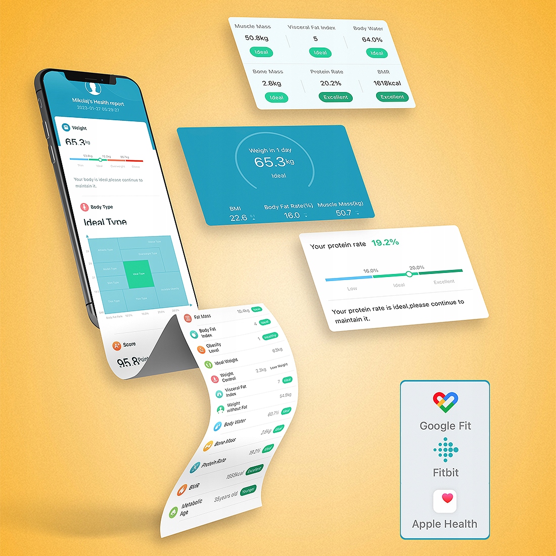 17 trybów pomiaru dla kompleksowej analizy ciała
