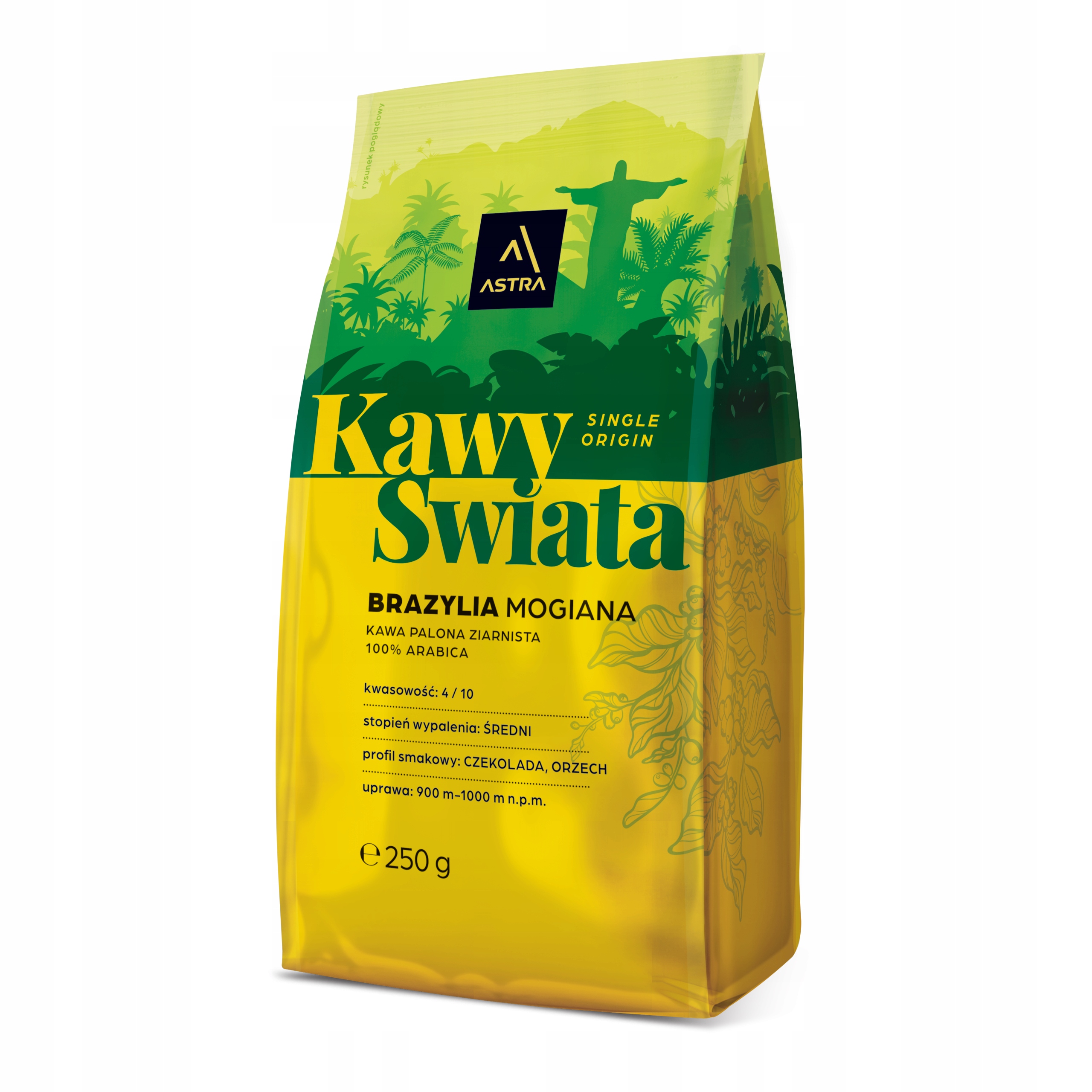 Waga i opakowanie – 250g kawy w szczelnym opakowaniu