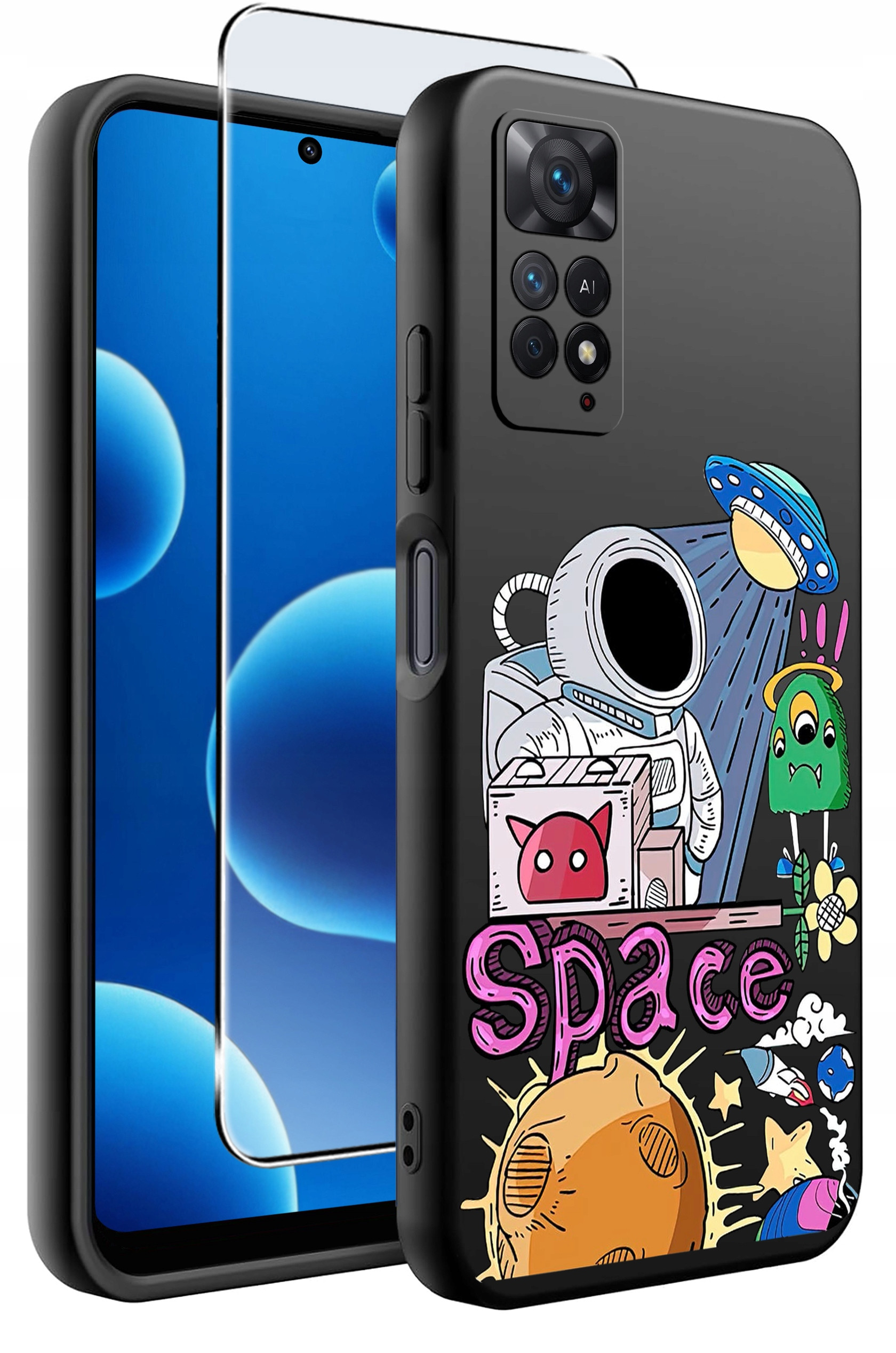 Etui do Xiaomi Redmi Note 11 Pro | Wzory | Silikonowe Matt Case + Szkło Hartowane 9H