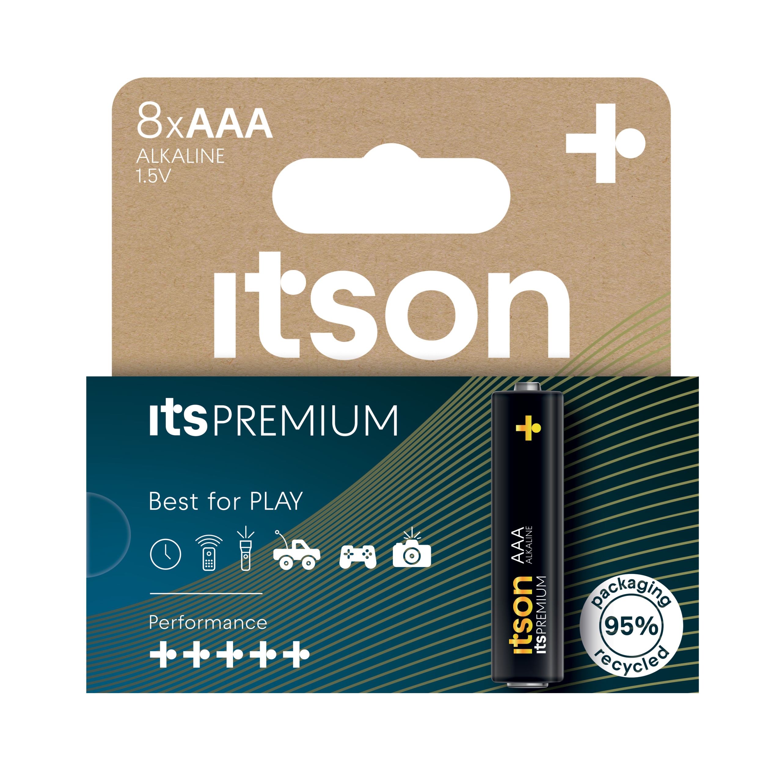 Bateria alkaliczna itson itsPREMIUM AAA (R3) – Wysoka moc i niezawodność