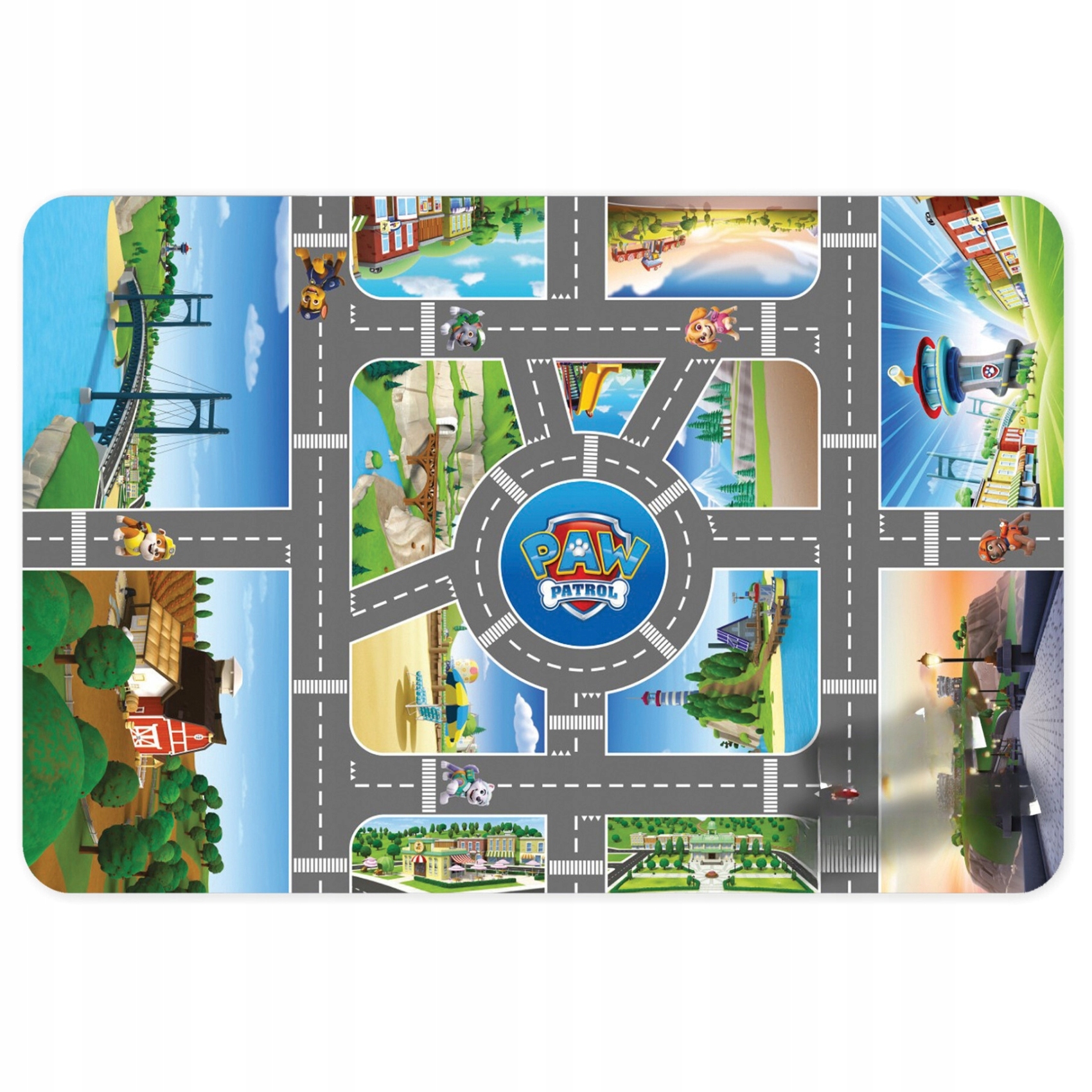 Mata Filcowa 100x150 - Psi Patrol Miasta – Idealna do zabawy i dekoracji