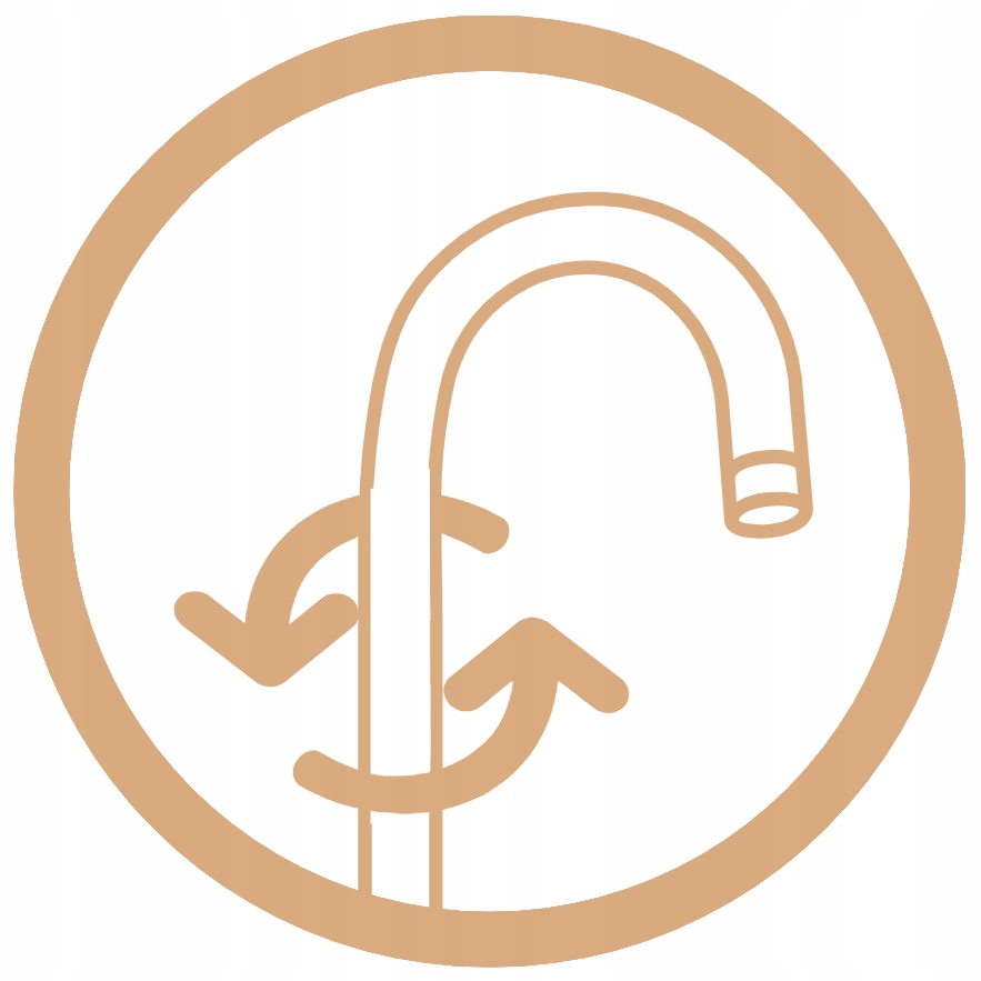 W komplecie elastyczne wężyki w oplocie ze stali nierdzewnej