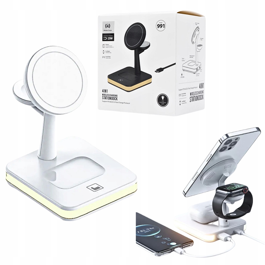 Economy Bezprzewodowa Ładowarka Magnetyczna 30W 4w1 – Innowacyjne ładowanie dla Twoich urządzeń