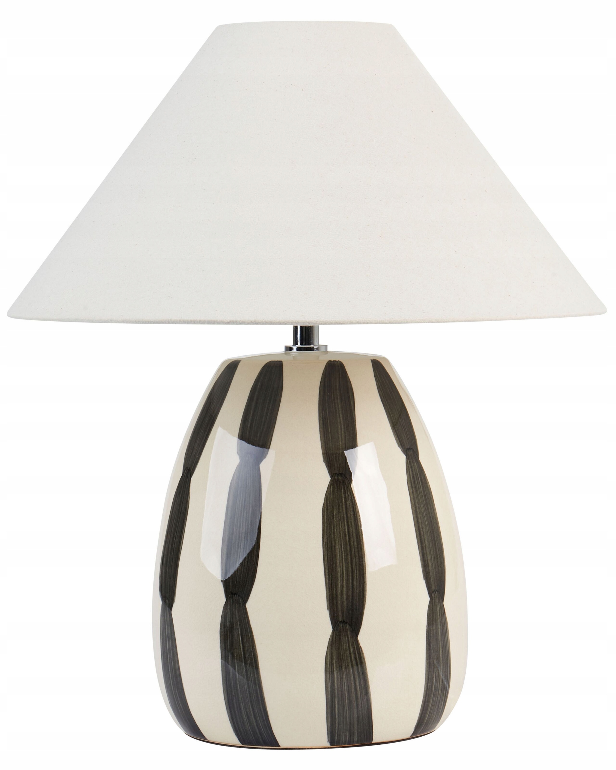 Lampa stołowa ceramiczna beżowo-czarna LUCHETTI – Elegancja i nowoczesność w Twoim wnętrzu