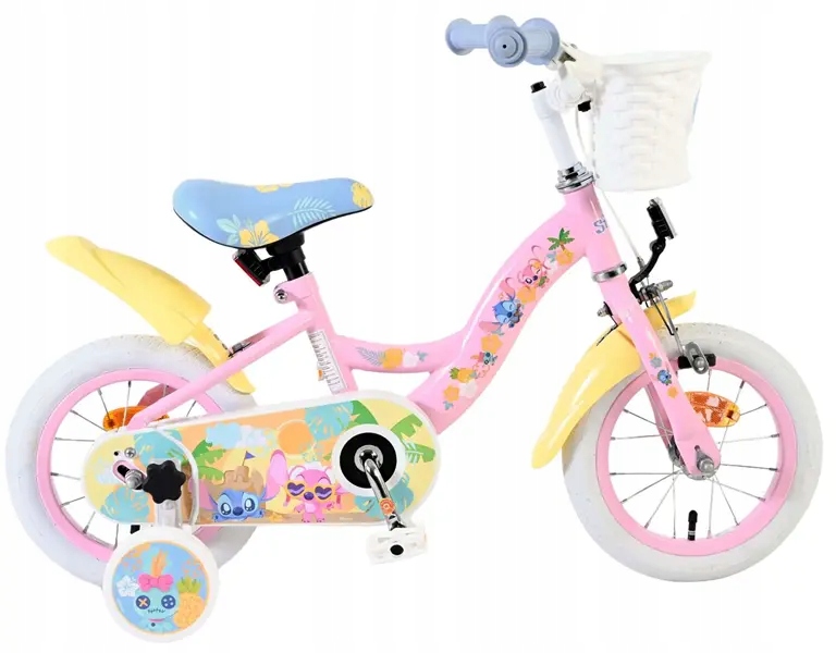 Rowerek dziecięcy 12 cali Stitch różowy Volare – idealny dla najmłodszych