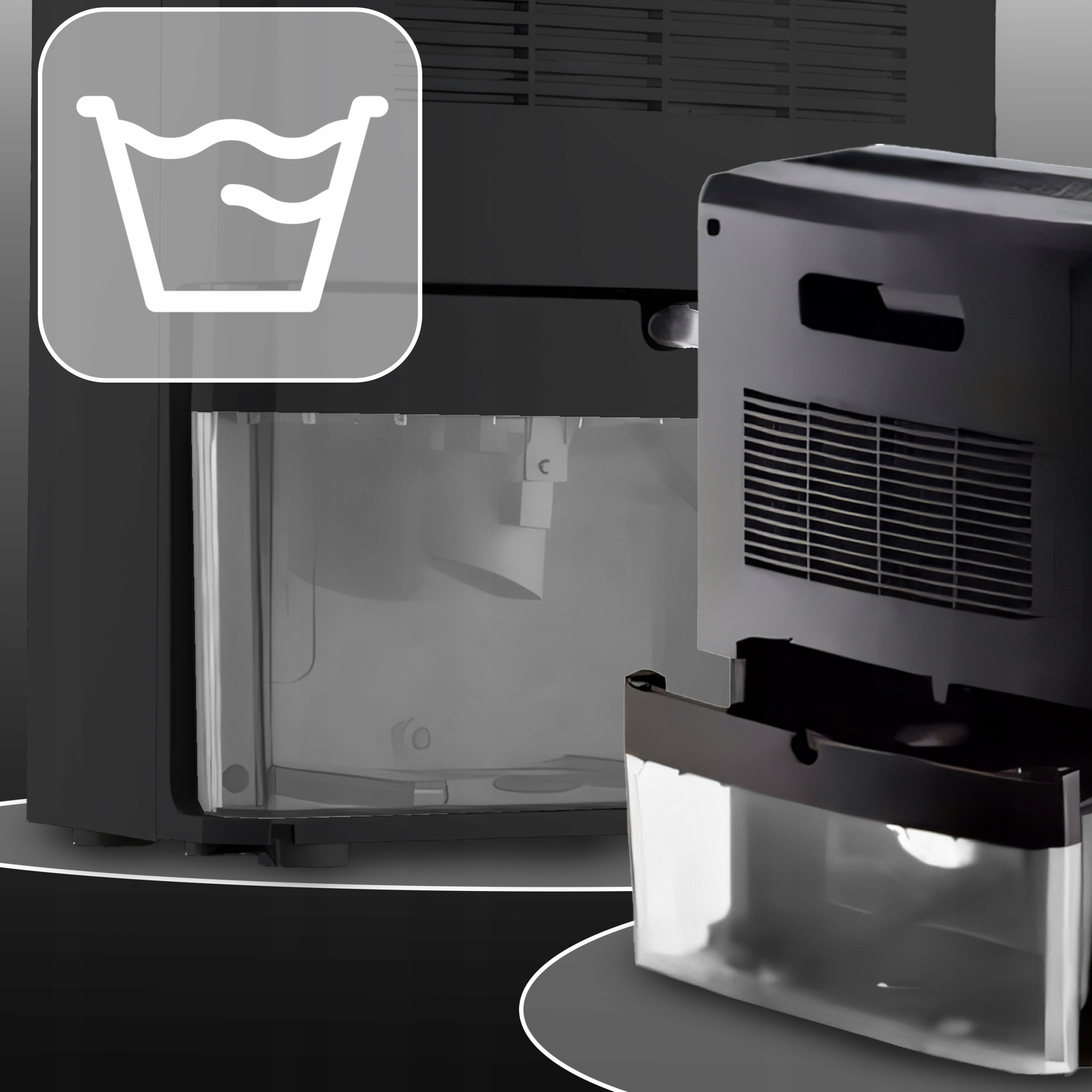 Wyjmowany zbiornik na wodę – Łatwe czyszczenie i obsługa