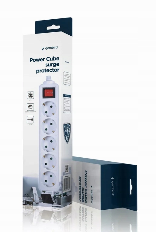 Protector Power Surge 1.8M/5OUTL SPG4-C-6 GEMBIRD – Bezpieczne zasilanie dla Twojego sprzętu