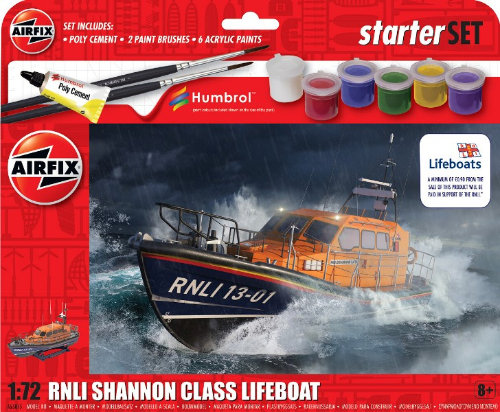 Airfix Starter Set - RNLI Shannon Class Lifeboat – Model do sklejania dla pasjonatów