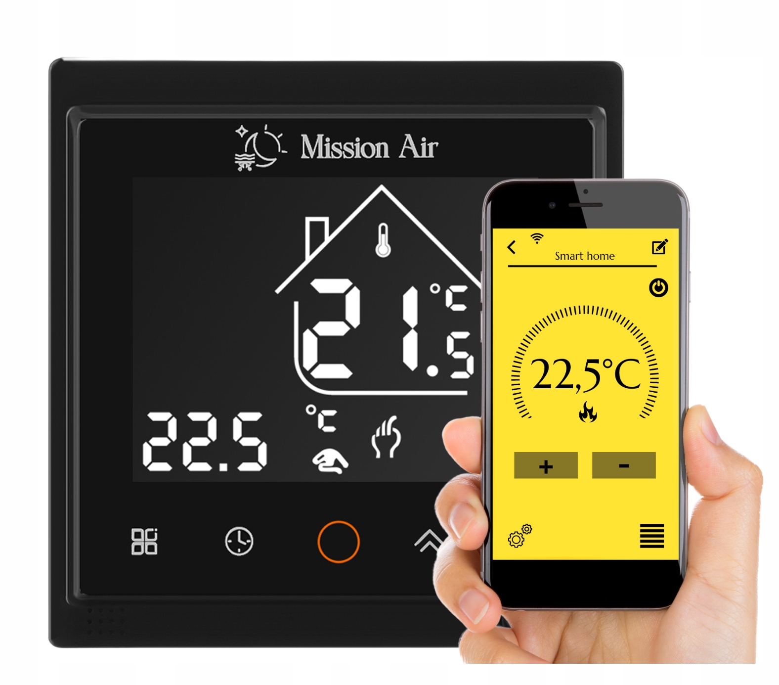 Programowalny regulator temperatury LIBRA Black WiFi – Wygodne sterowanie ogrzewaniem