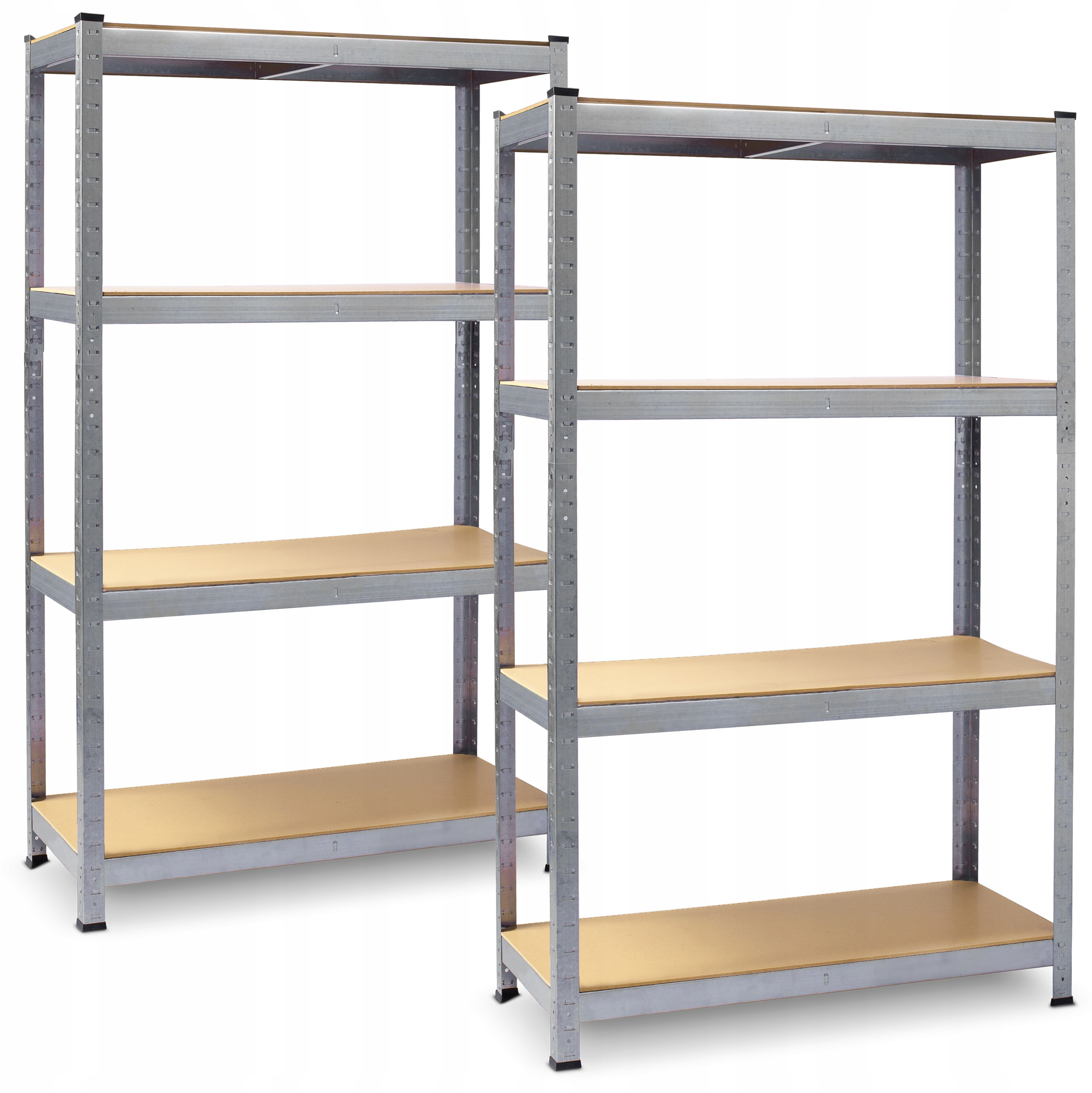 Regał metalowy magazynowy zestaw 2 szt 180 x 90 x 40 cm Plonos – Solidność i funkcjonalność w jednym