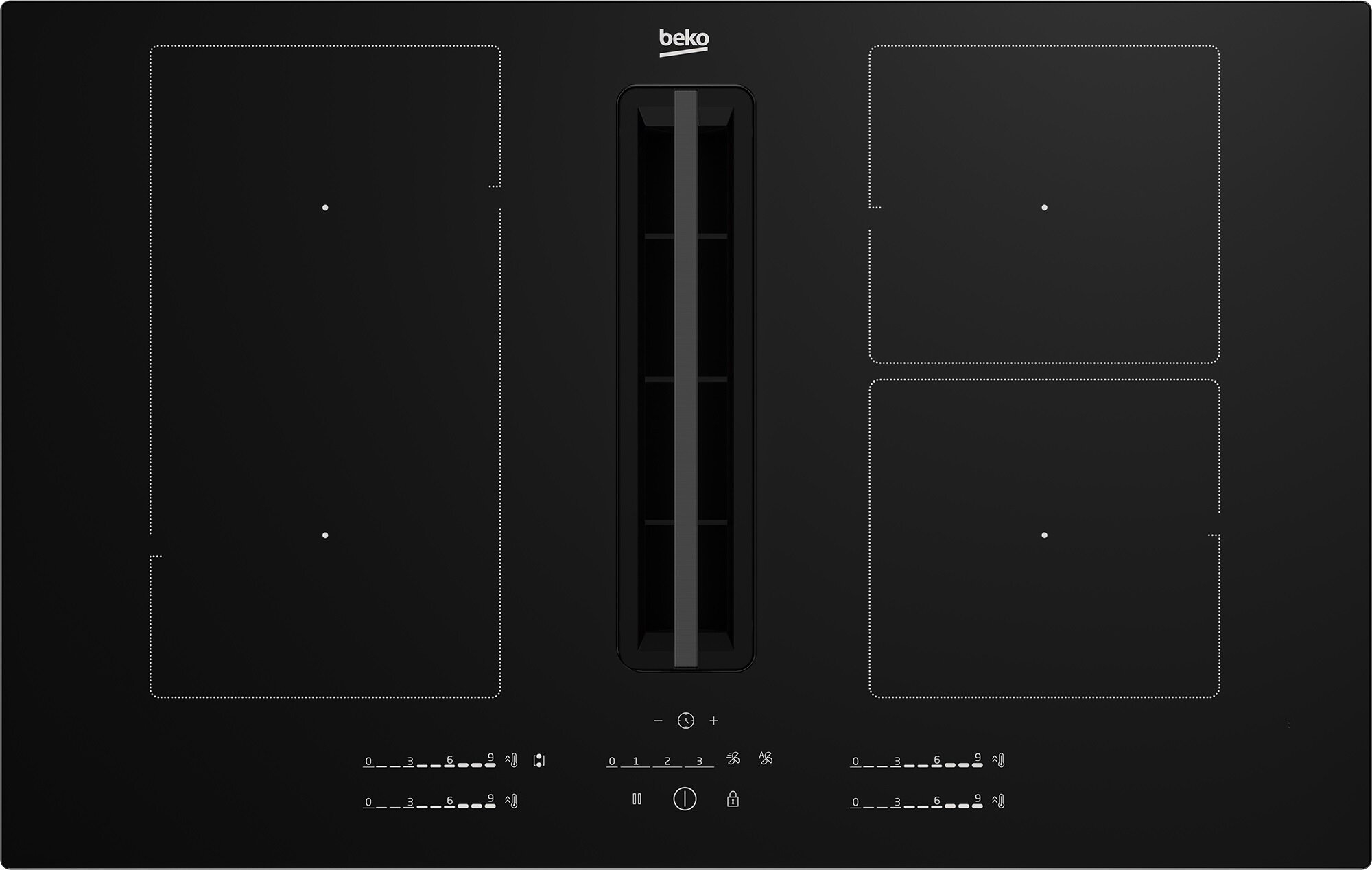 Płyta indukcyjna z okapem Beko HIXI 84700 UF – Nowoczesne gotowanie w Twojej kuchni