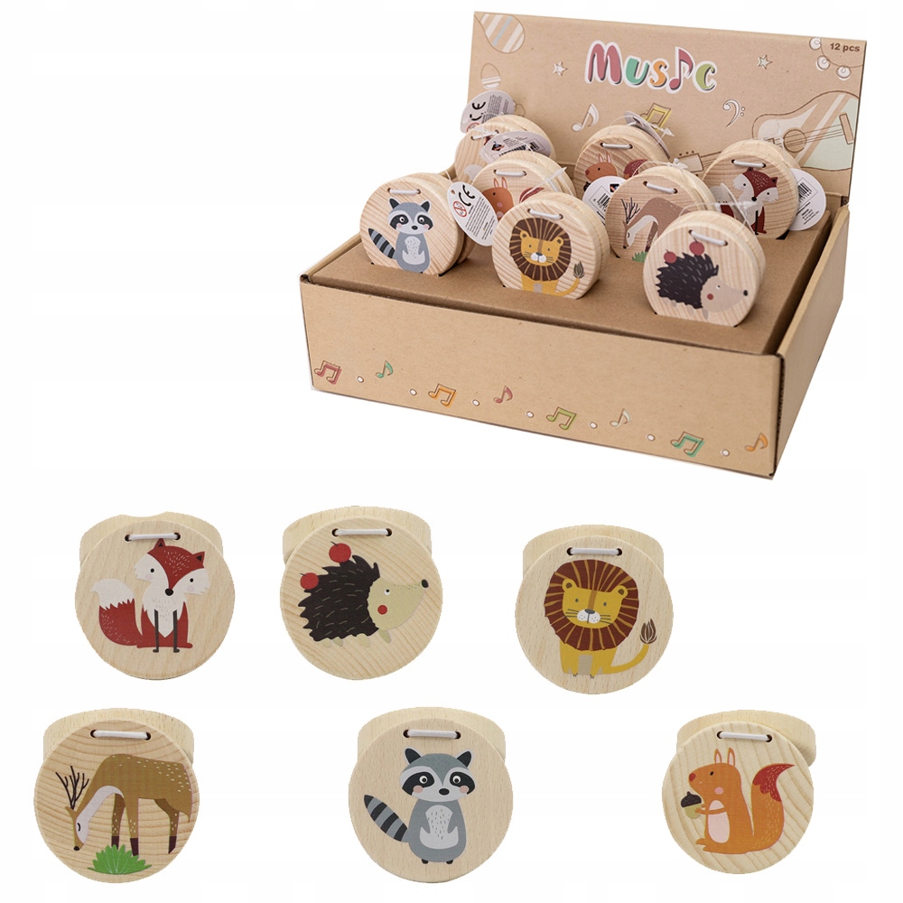 Kastaniety drewniane zwierzątka – Muzyczna zabawa dla najmłodszych