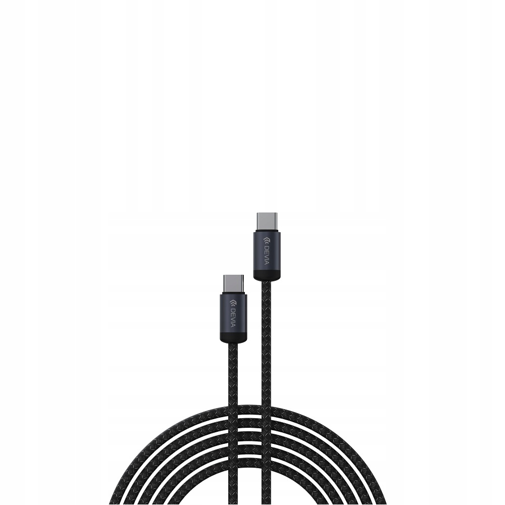 Devia kabel Gracious EC646 PD USB-C - USB-C 1,0 m 60W 3A czarny – Wydajność i styl w jednym