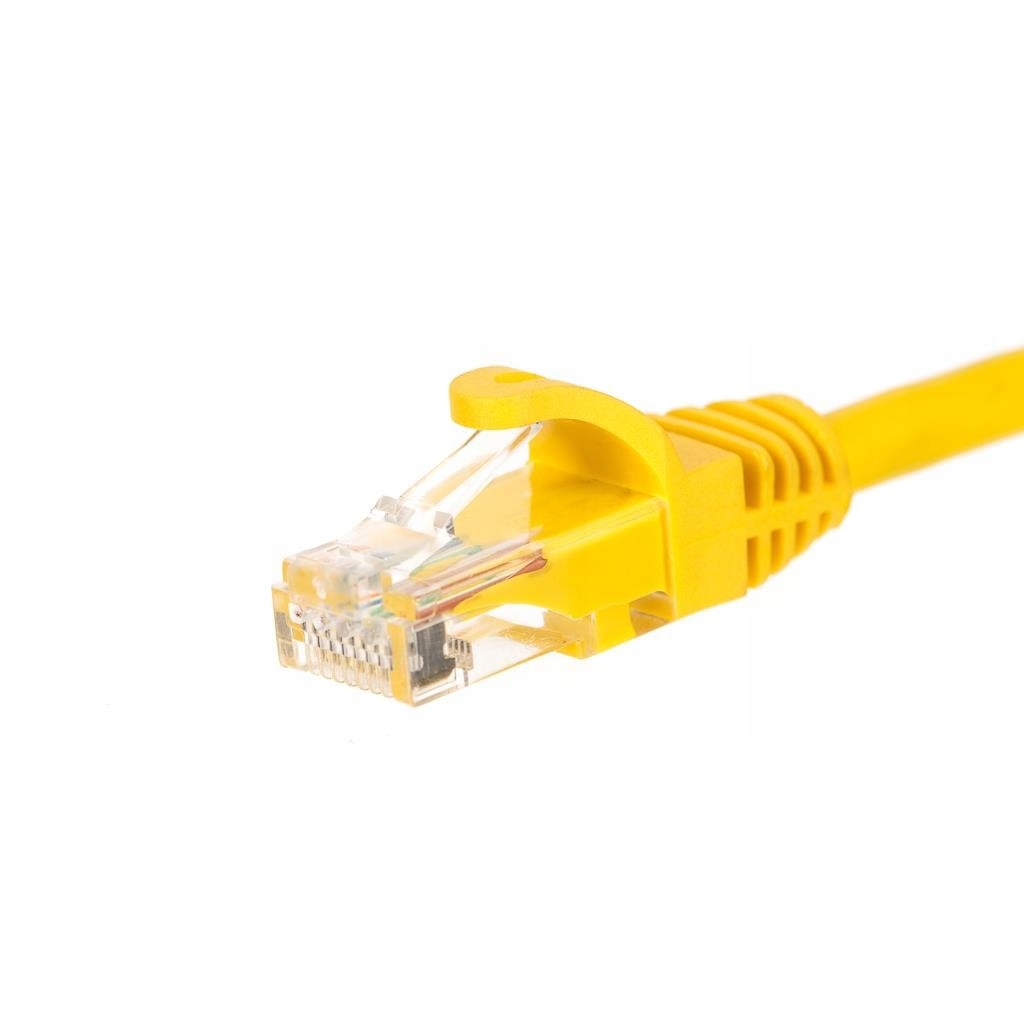 Patchcord RJ45 Netrack – Osłonka zalewana, kat. 5e UTP, 15m żółty