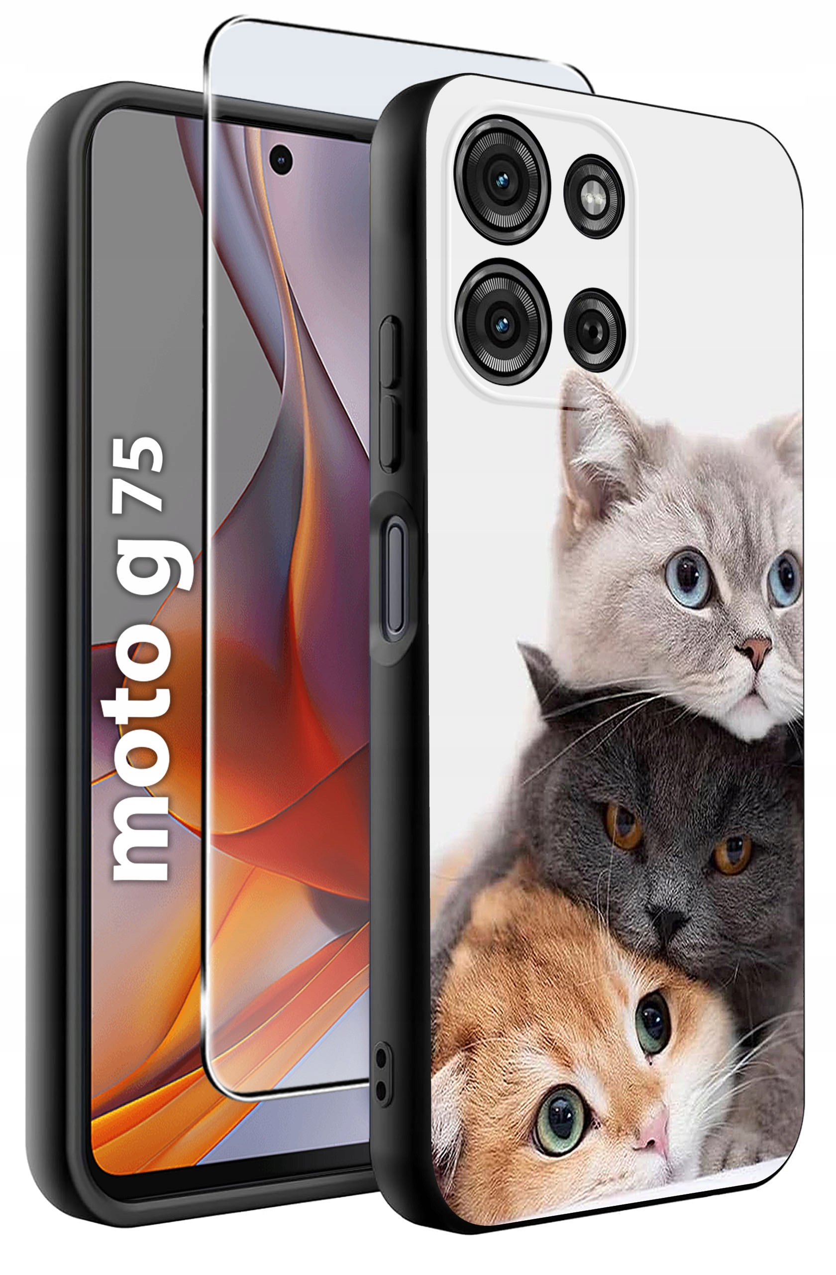 Etui do Motorola G75 5G | WZORY | SILIKONOWE MATT SZKŁO 9H – Ochrona i styl w jednym