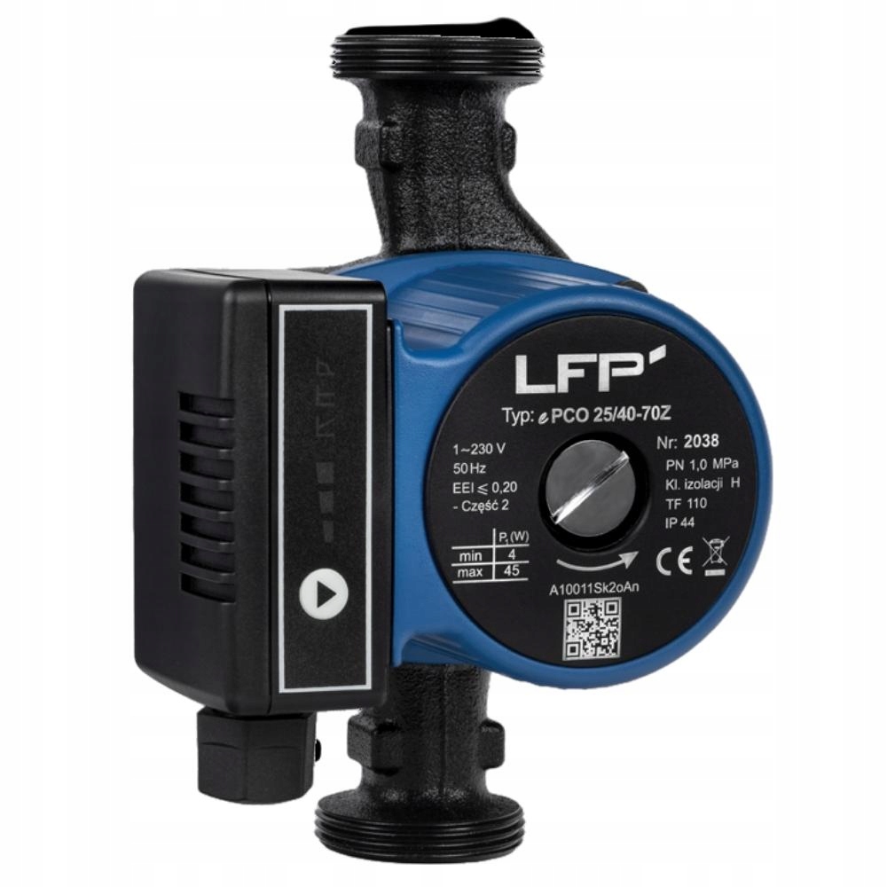 Pompa obiegowa c.o. ePCO 25/40-70Z – Wydajność