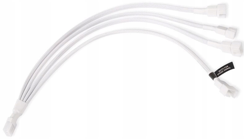 Alphacool Y-Splitter 4-Pin na 4x 4-Pin PWM 30cm - Biały