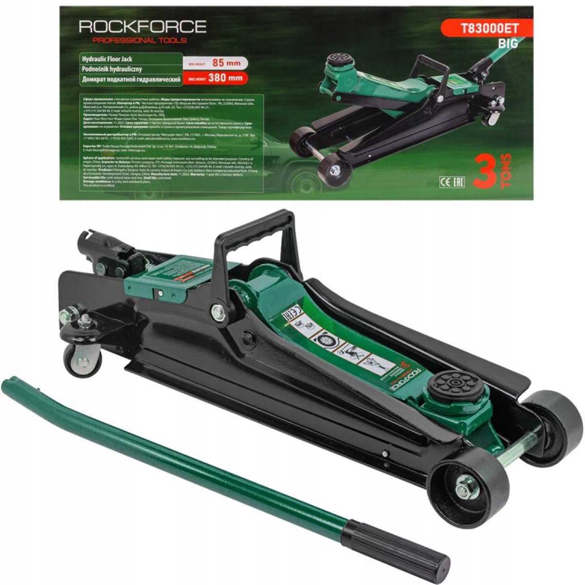 Podnośnik hydrauliczny 3t – Wydajność i niezawodność w każdym warsztacie