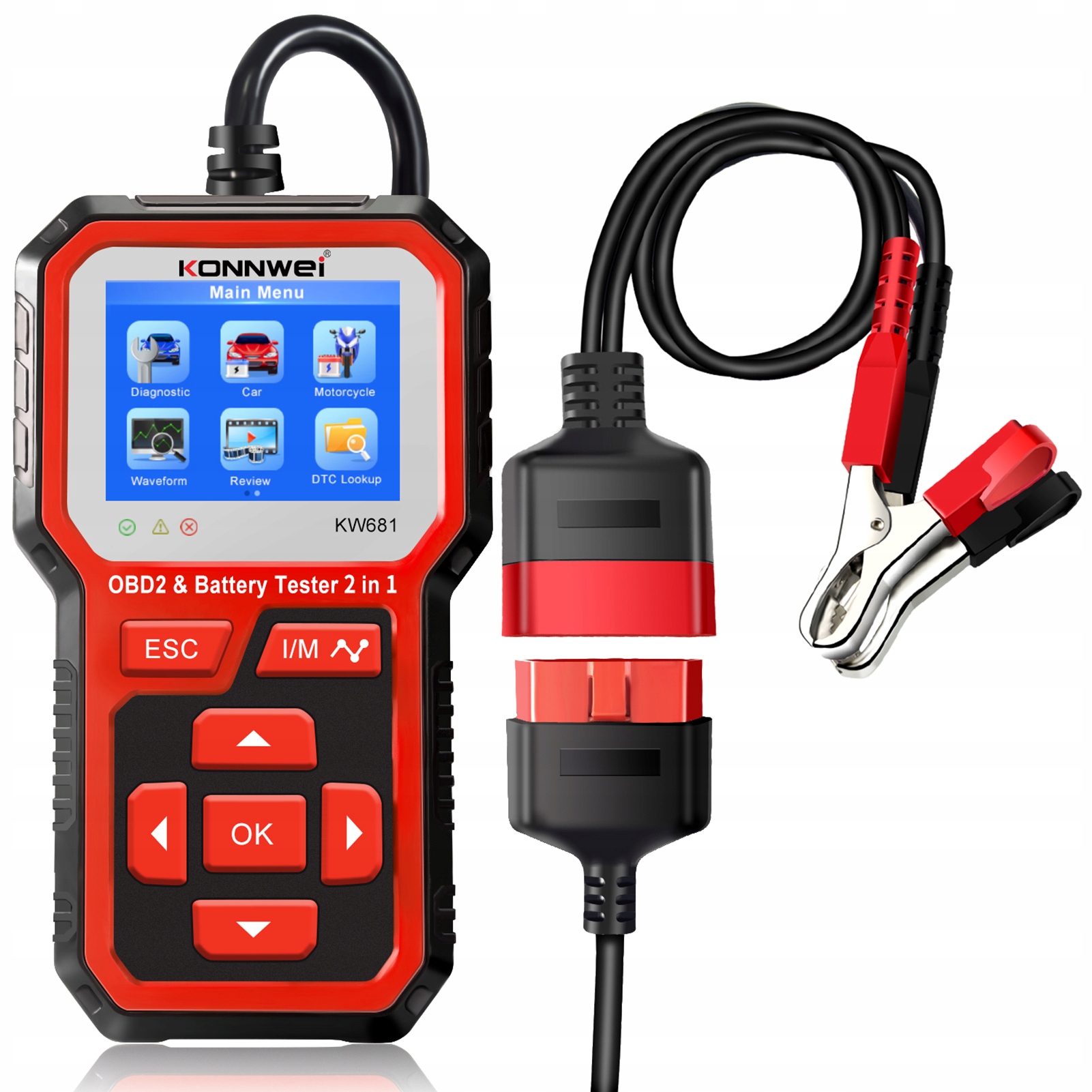 KW681 Tester Baterii 2w1 – Niezawodna diagnostyka OBDII