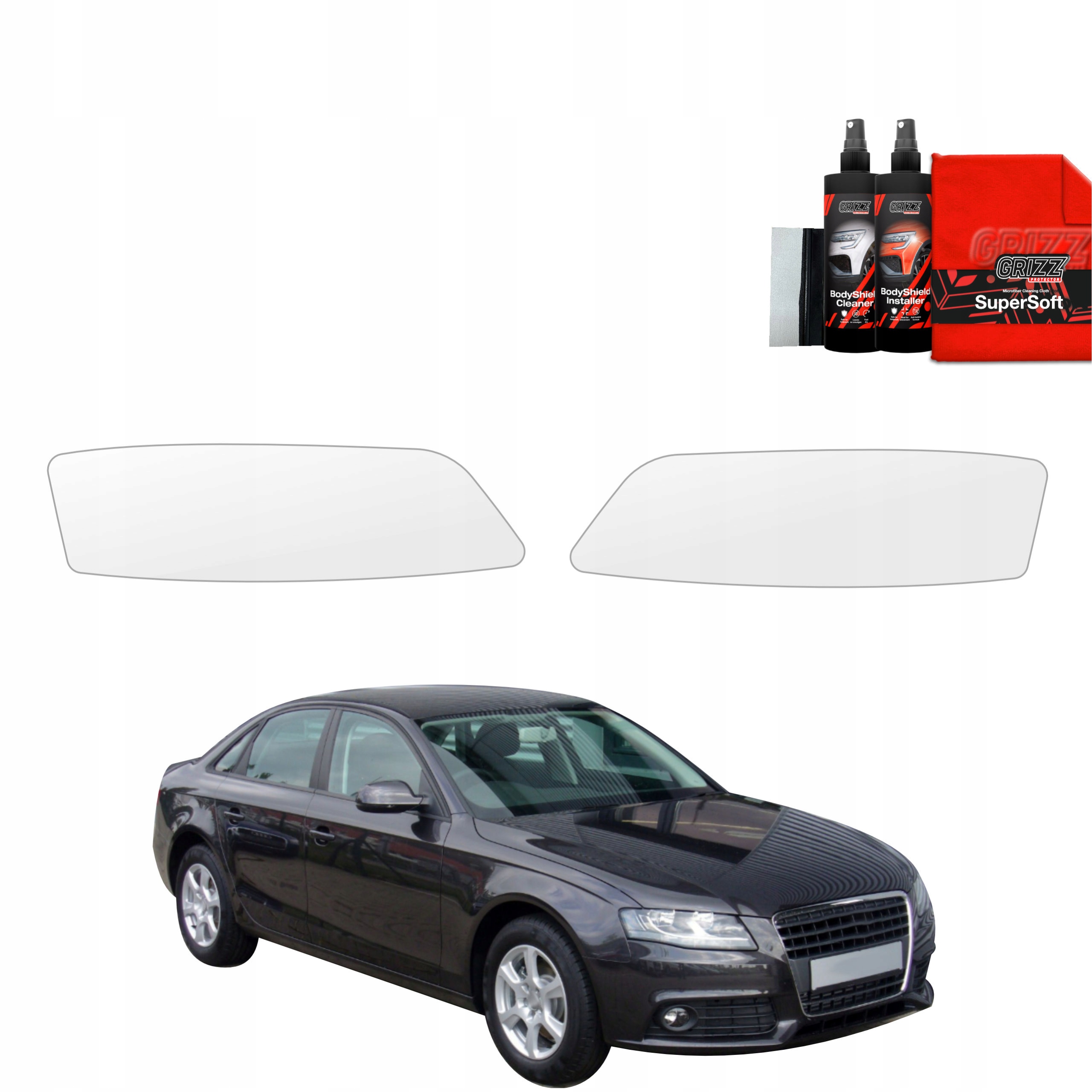 Folia ochronna na lampy GrizzGlass BodyShield do Audi A4 B8 Sedan (2007-2011) – Idealna ochrona dla Twojego auta