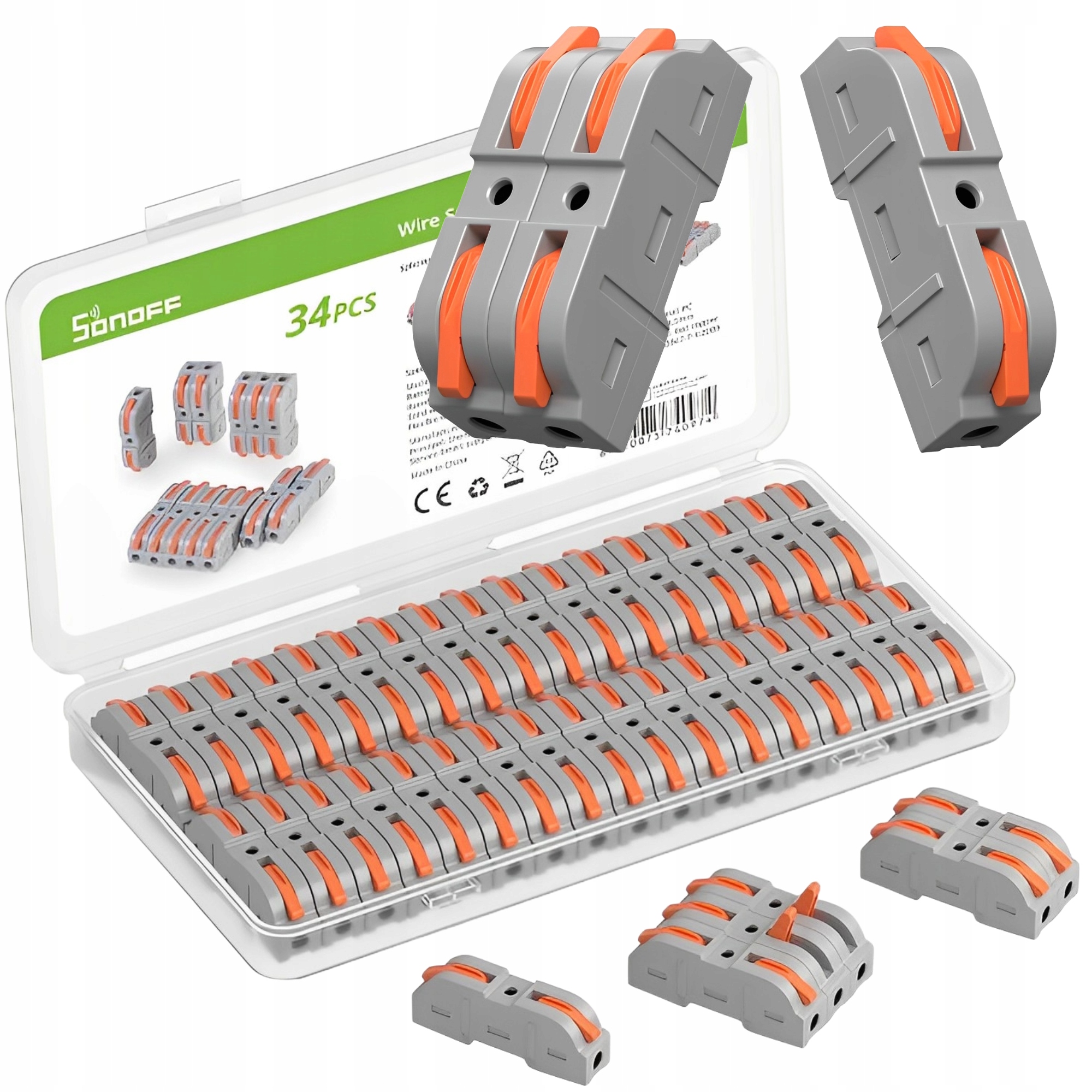 Zestaw szybkozłączek Sonoff (34 szt.) – Idealne rozwiązanie do łączenia przewodów
