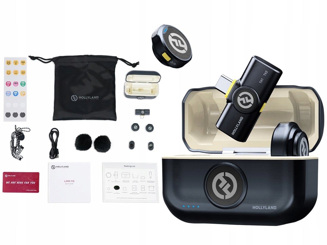 Hollyland Lark M2 USB-C – Bezprzewodowy mikrofon krawatowy dla profesjonalnych nagrań