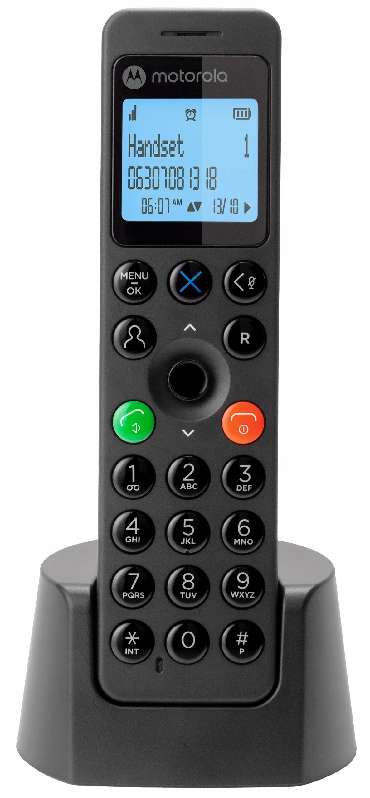 Telefon bezprzewodowy MOTOROLA DOT201 DECT Czarny – Nowoczesna komunikacja w Twoim domu