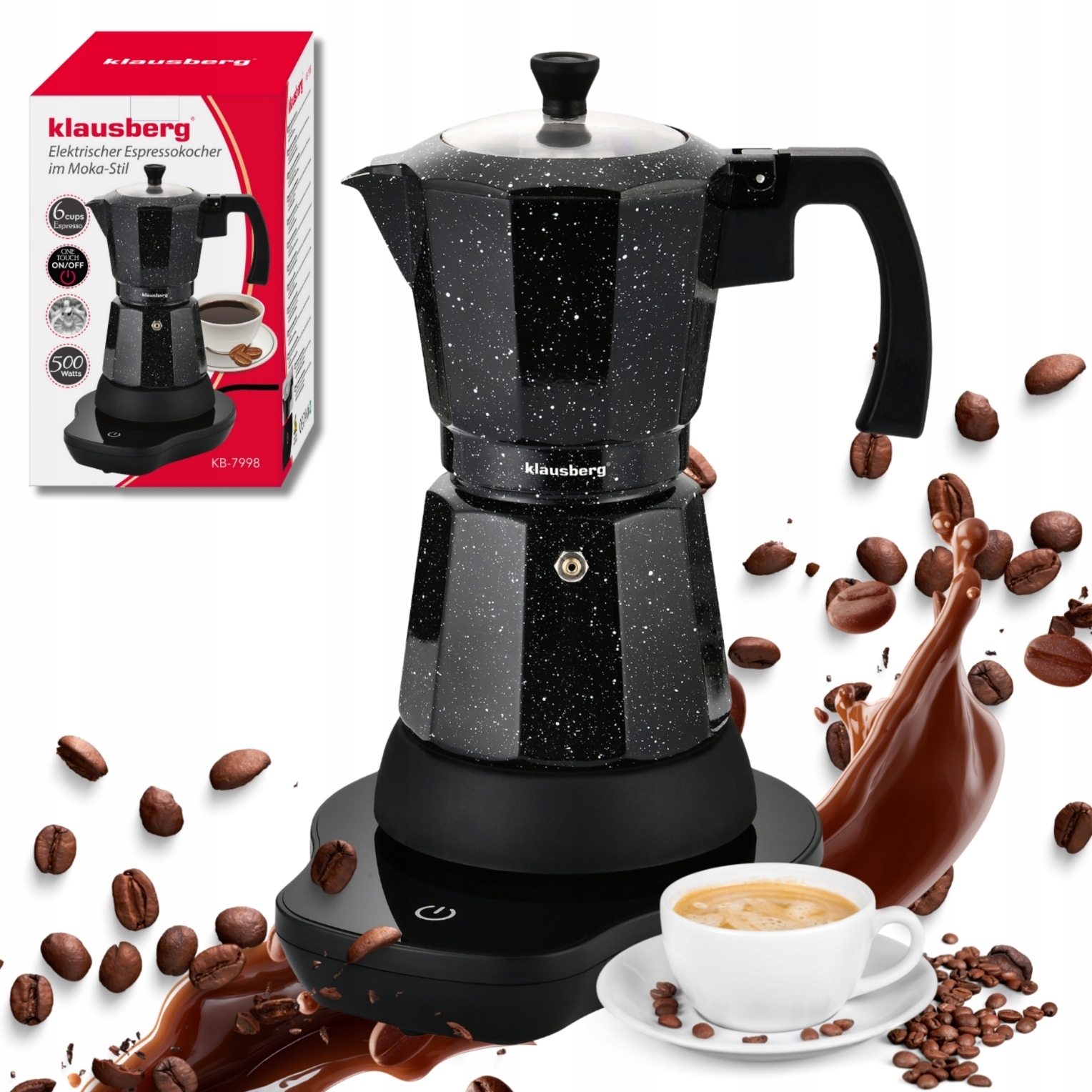 Kawiarka elektryczna Espresso 300ml Klausberg KB-7998 – Aromatyczne espresso w Twoim domu