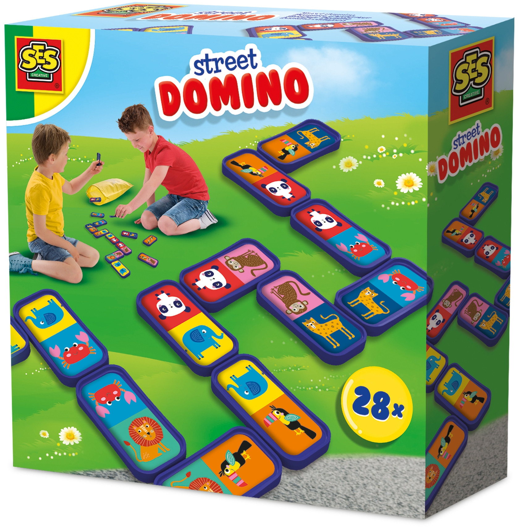 SES Creative Uliczne domino 02232 – Radość z zabawy na świeżym powietrzu