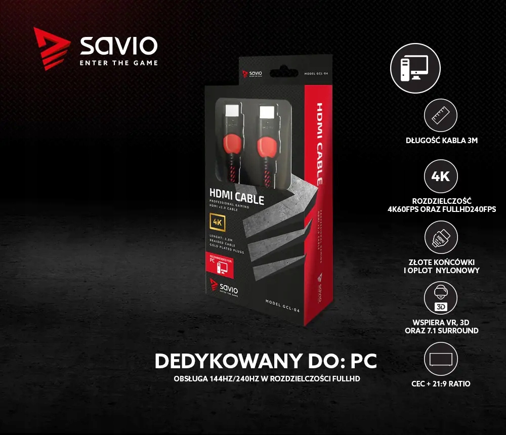 Wysoka jakość obrazu i dźwięku – Obsługa 4K i 3D