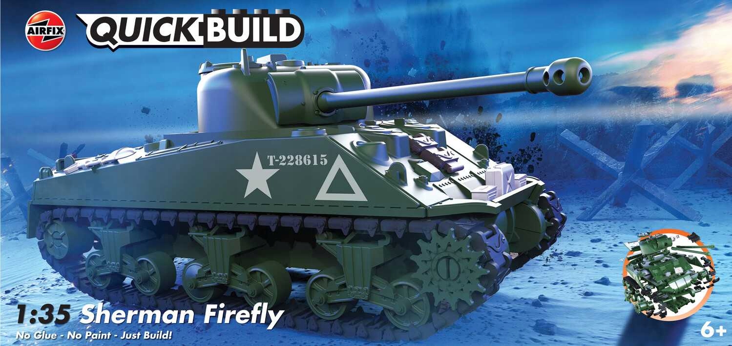 Model plastikowy Quickbuild Sherman Firefly 1/35 – Idealny dla początkujących modelarzy