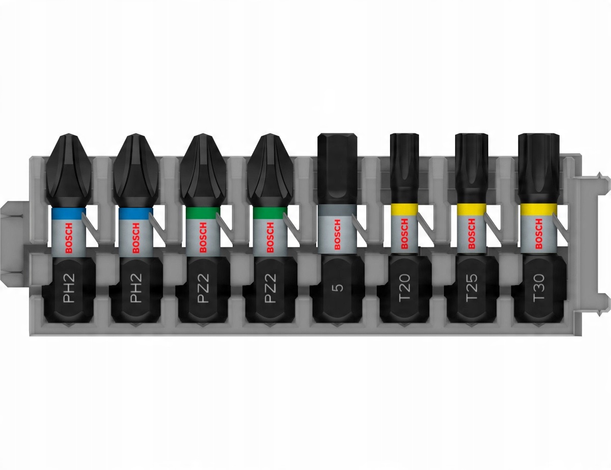 Zestaw 8 sztuk końcówek wkręcających 25 mm