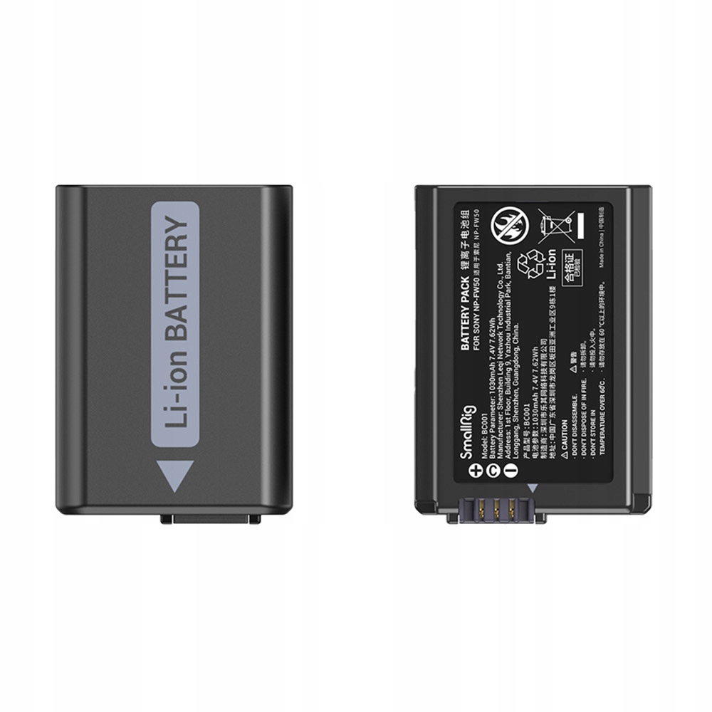 SmallRig 3818 NP-FW50 – Zestaw akumulatorów i ładowarki do aparatów Sony